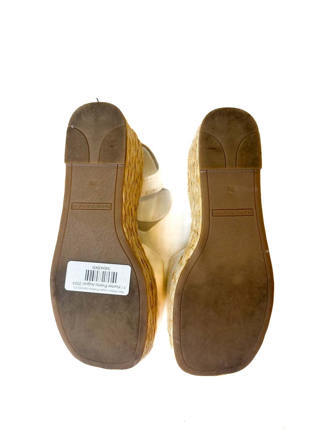 Marc Fisher Cream Platform Sandals (7)