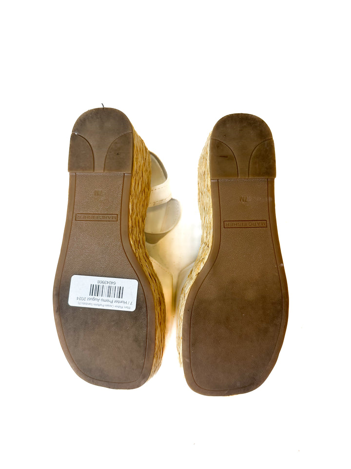 Marc Fisher Cream Platform Sandals (7)