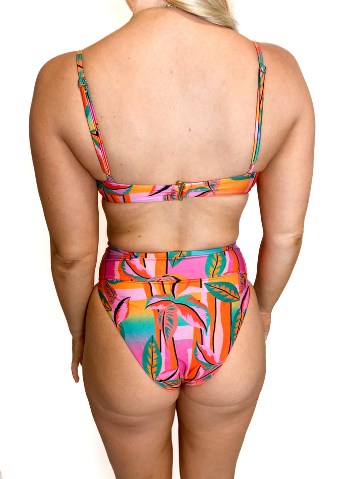 Pink Sunset Flamingo Bikini (S)