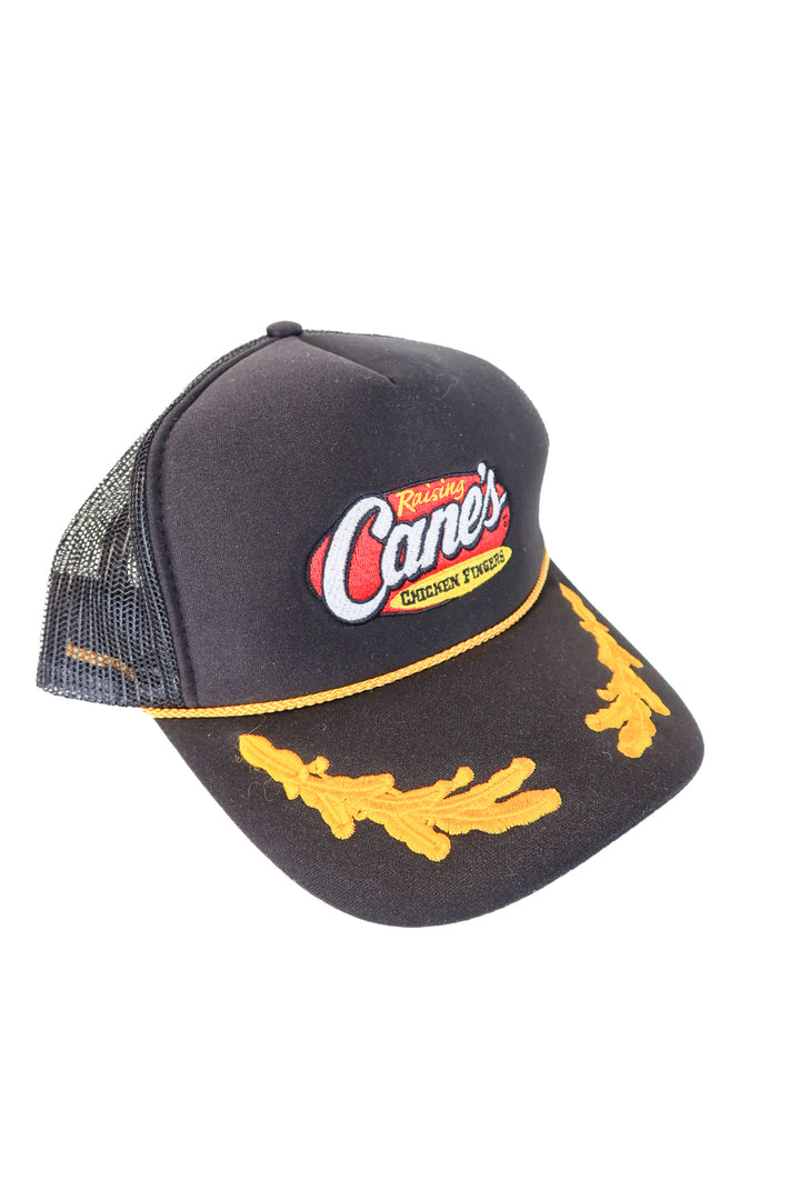 raising canes black/yellow hat