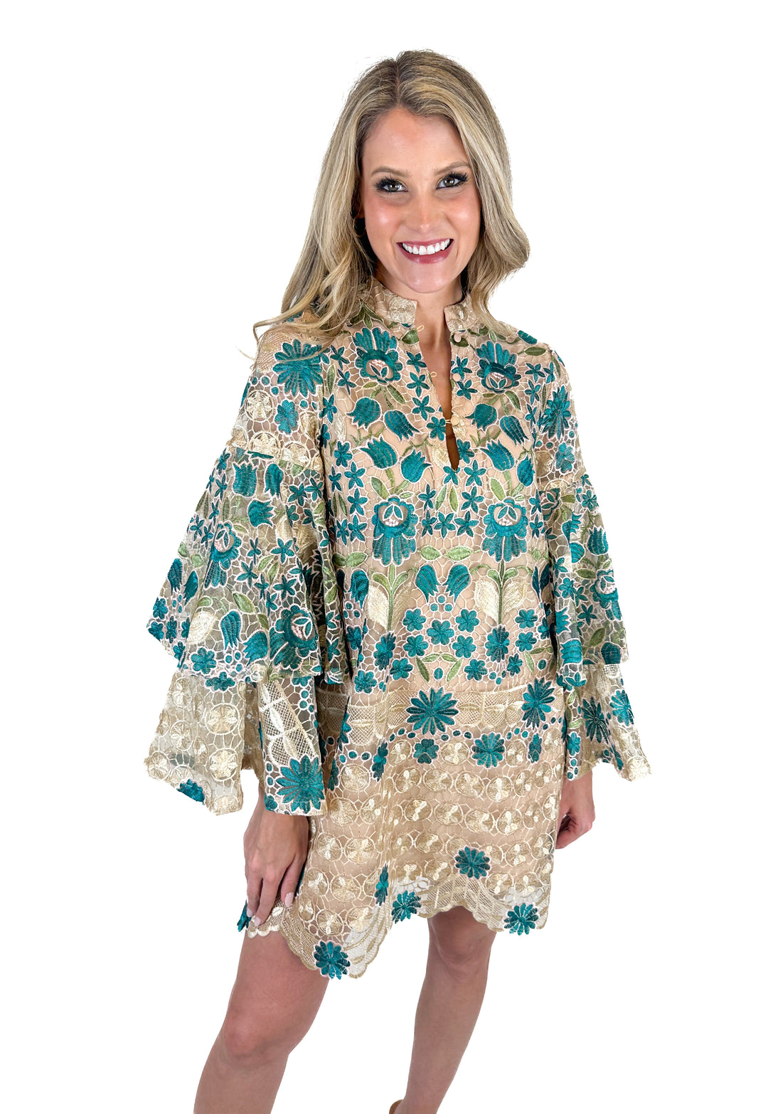 Buddy Love Floral Embroidered Mini Dress NWT (XS)