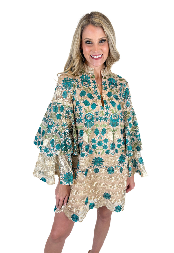 Buddy Love Floral Embroidered Mini Dress NWT (XS)