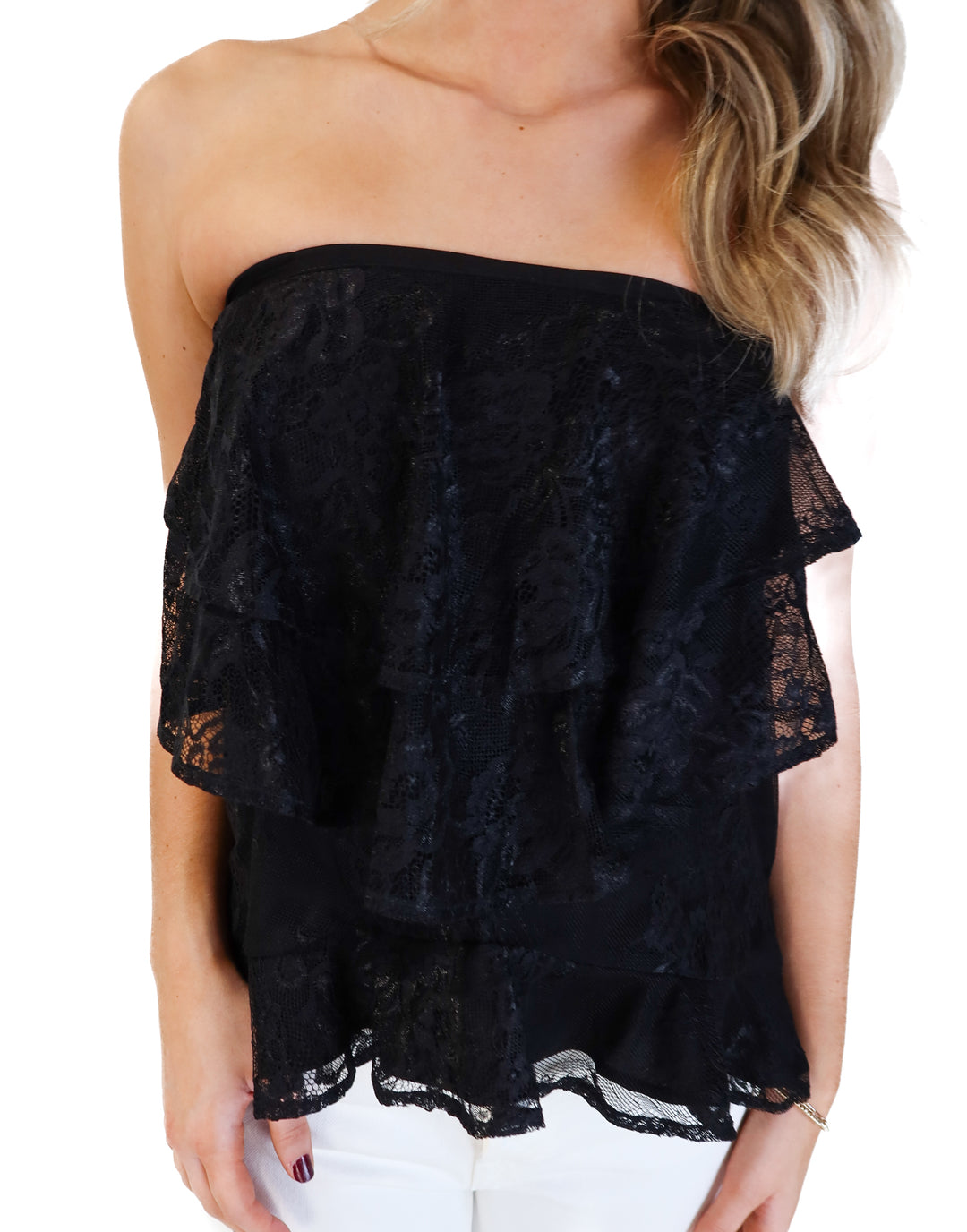 House of Harlow X revolve black lace top (xs; retail $138)