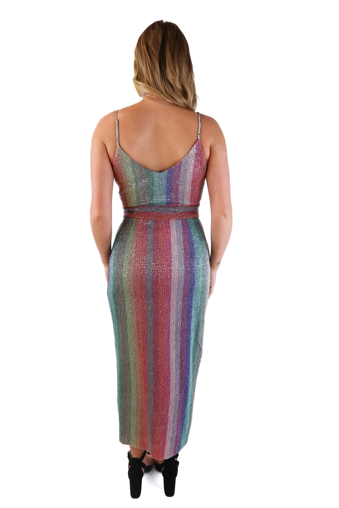 Saylor Multicolor Sparkly Dress (M; retail $238)