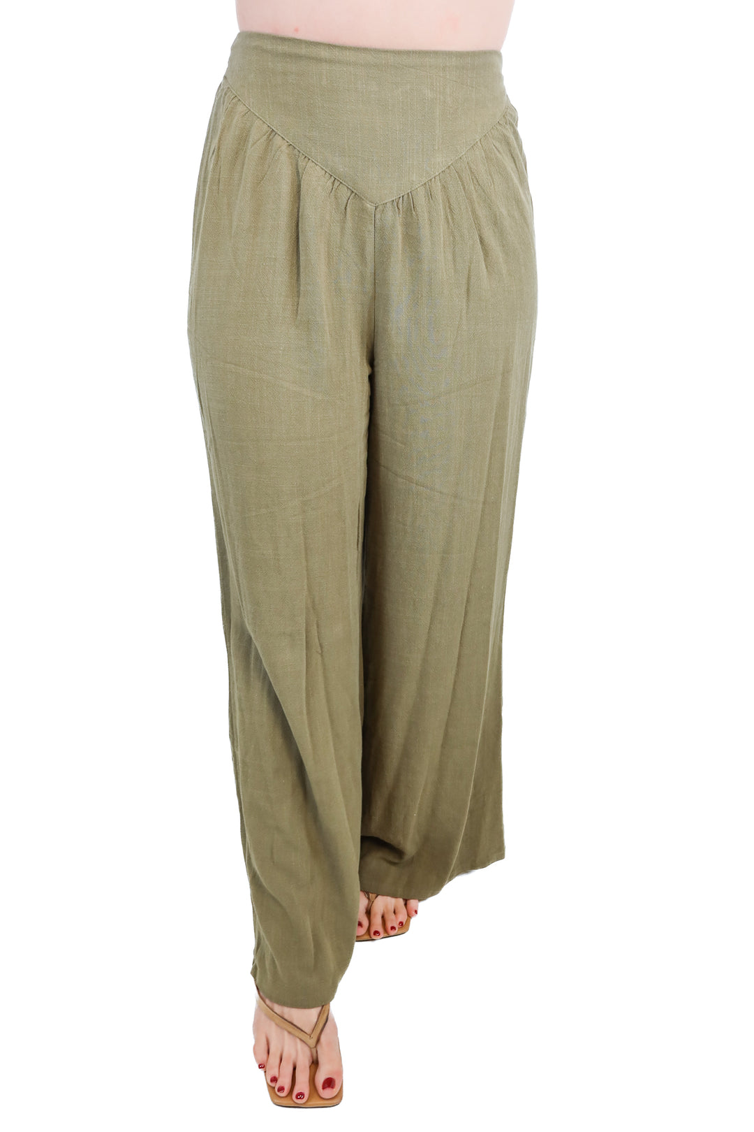 Vici Olive Green Wide Leg Pants (S; retail $58)