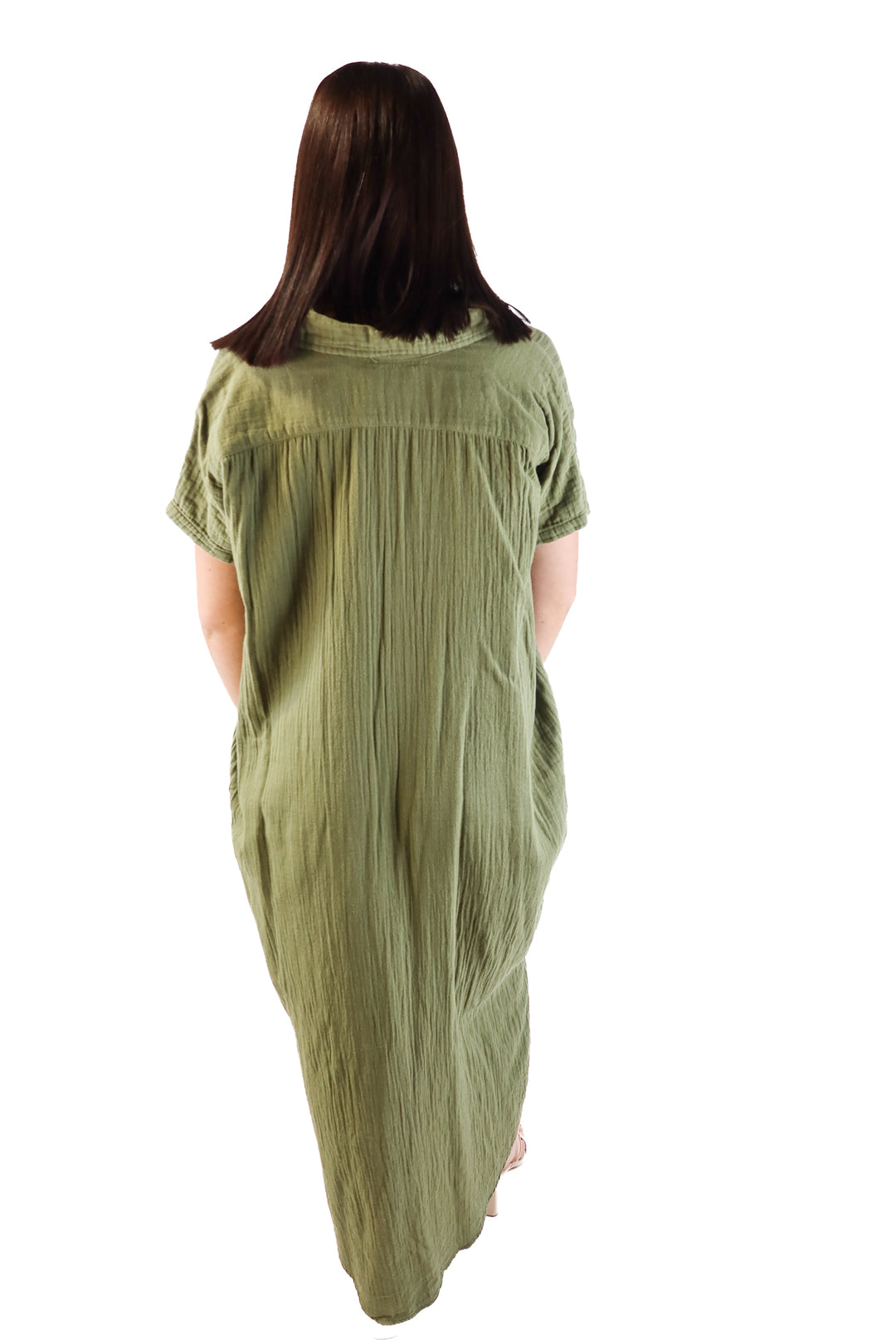 Acacia Cotton Green Maxi Dress (S; retail $115)