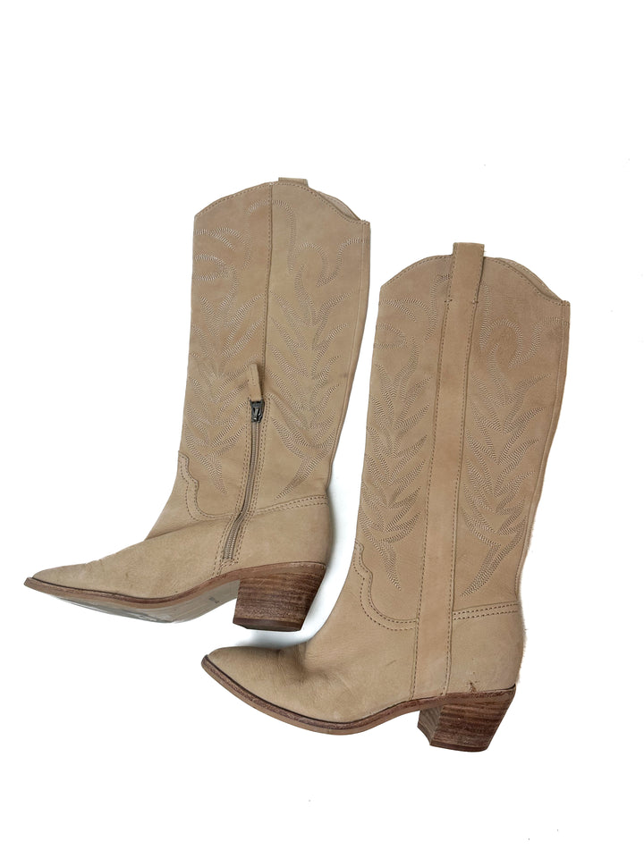 Dolce Vita Tan Embroidered Boots (7)
