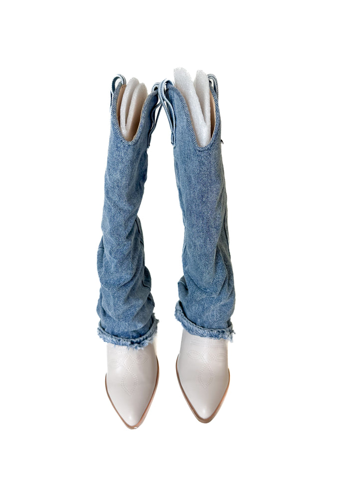 Denim and Cream Boots (7)