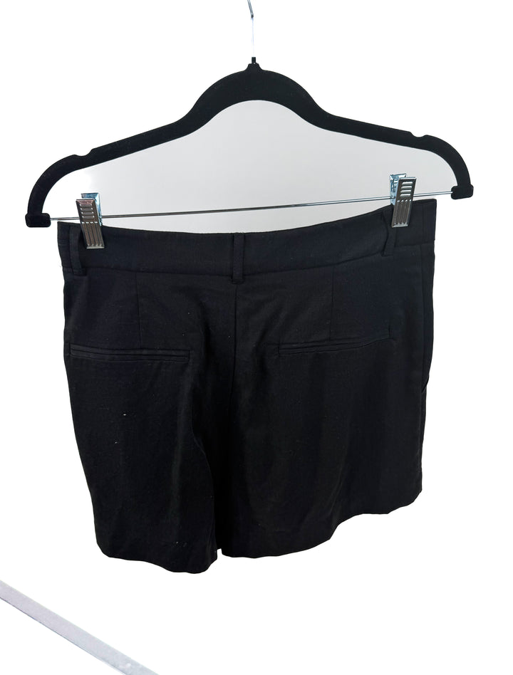 reformation black wtill trouser shorts (6; retail $128)