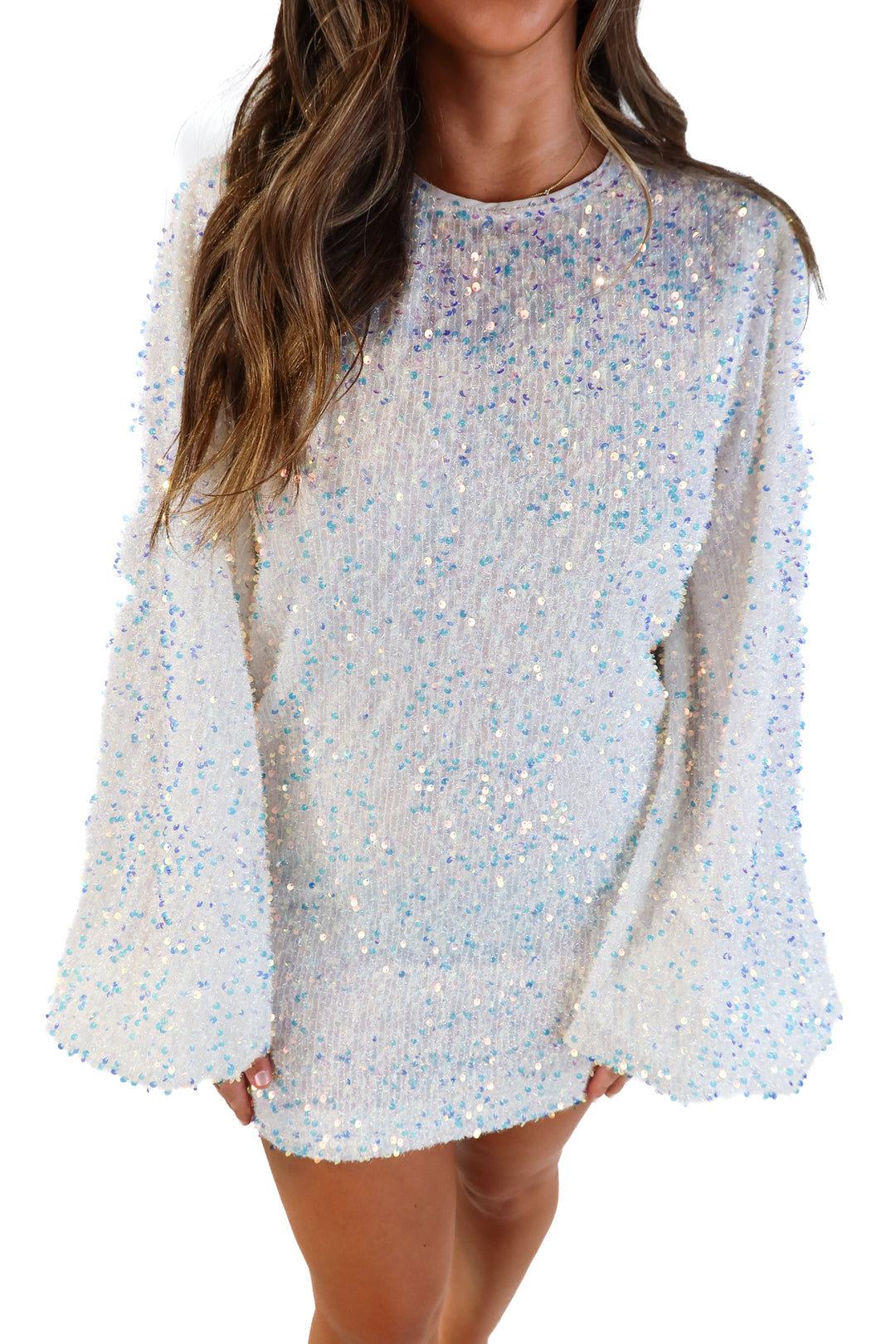 Buddy love iridescent sequin dress (s; retails for $105)