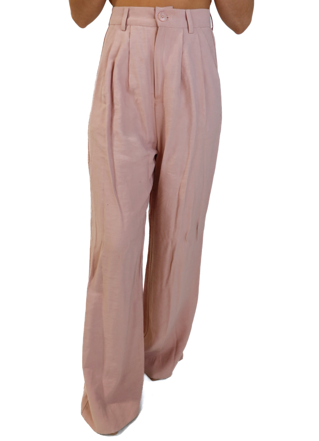 Nonchalant blush linen trousers (xs; retails for $297)