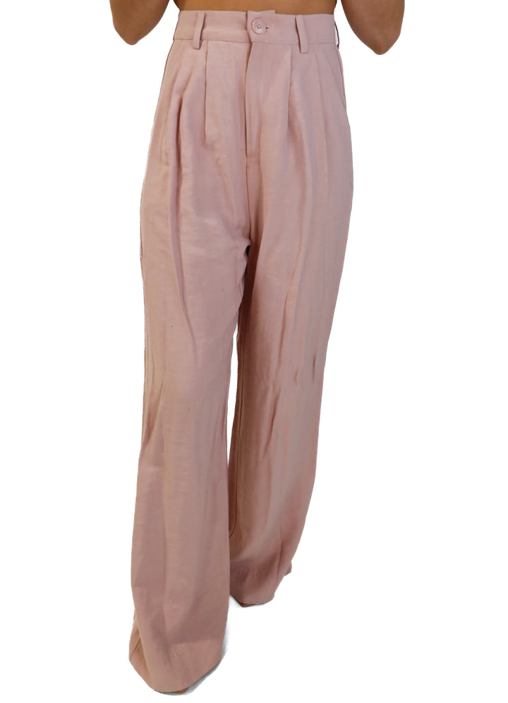 Nonchalant blush linen trousers (xs; retails for $297)