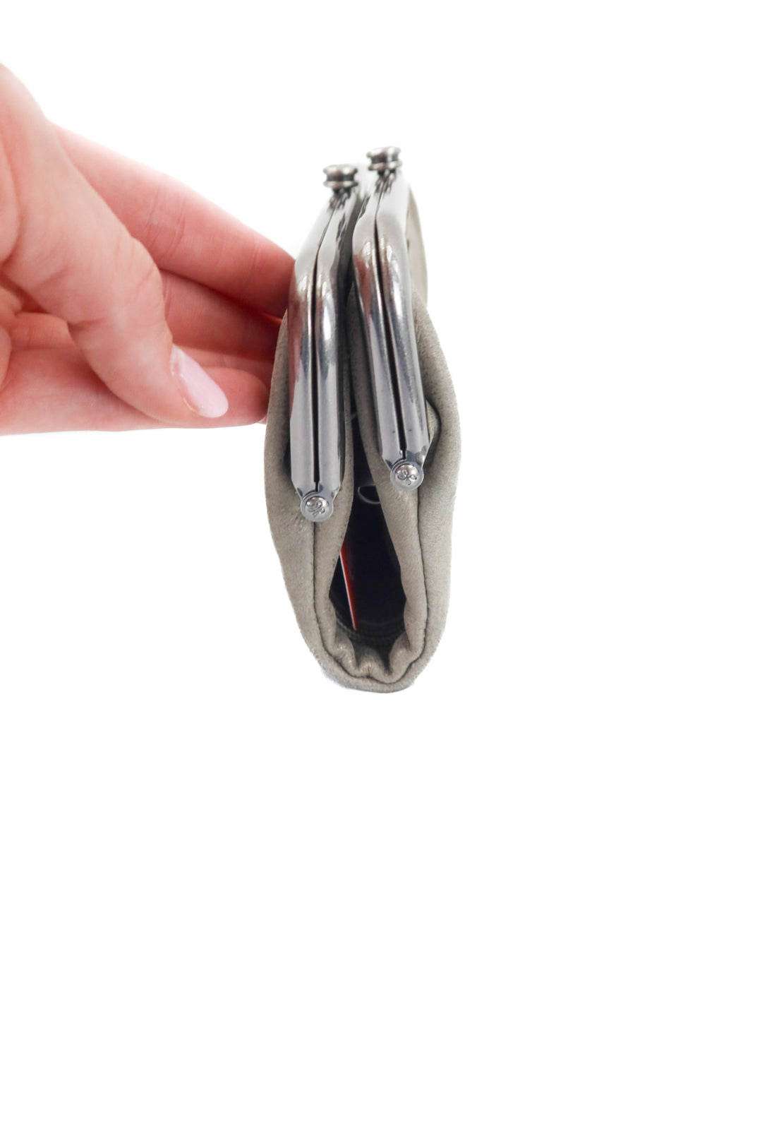 lauren clutch wallet in granite grey nwt (retail $168)