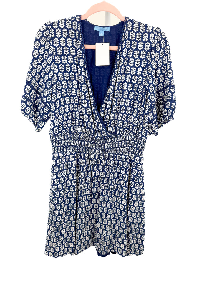 Draper James blue and white dress (L)