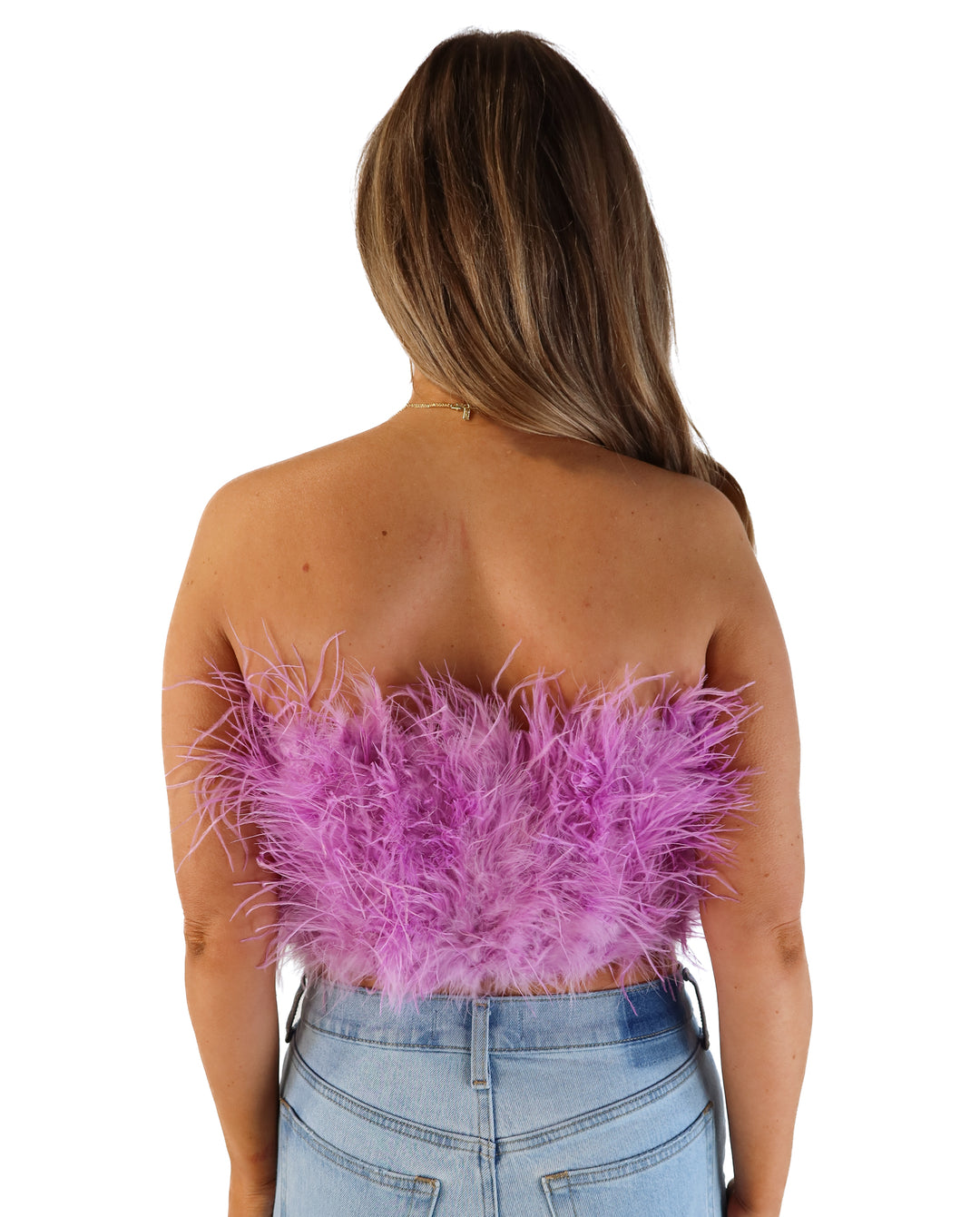Buddy love purple feather top NWT (s; retails for $72)