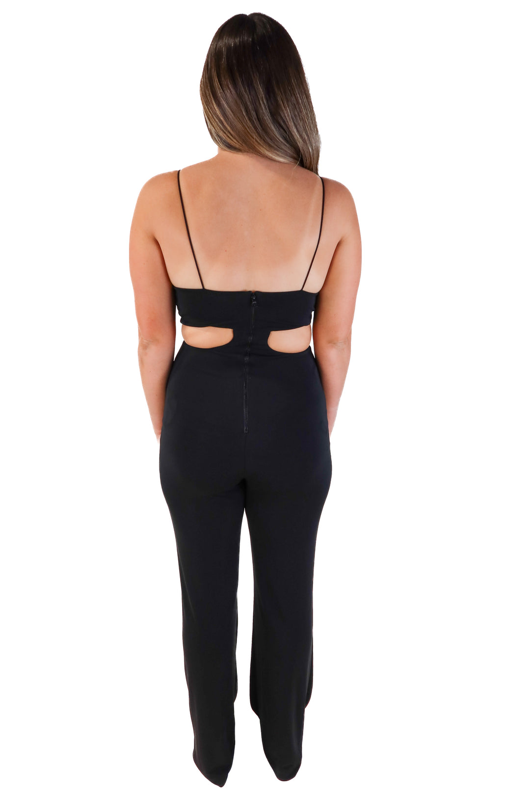 Alice & Olivia black cut out jumpsuit NWT (6; retail $595)