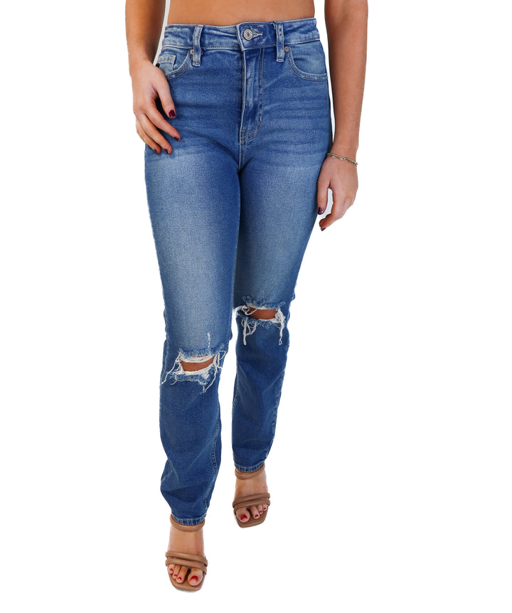Kancan medium wash distressed skinny jeans (26)