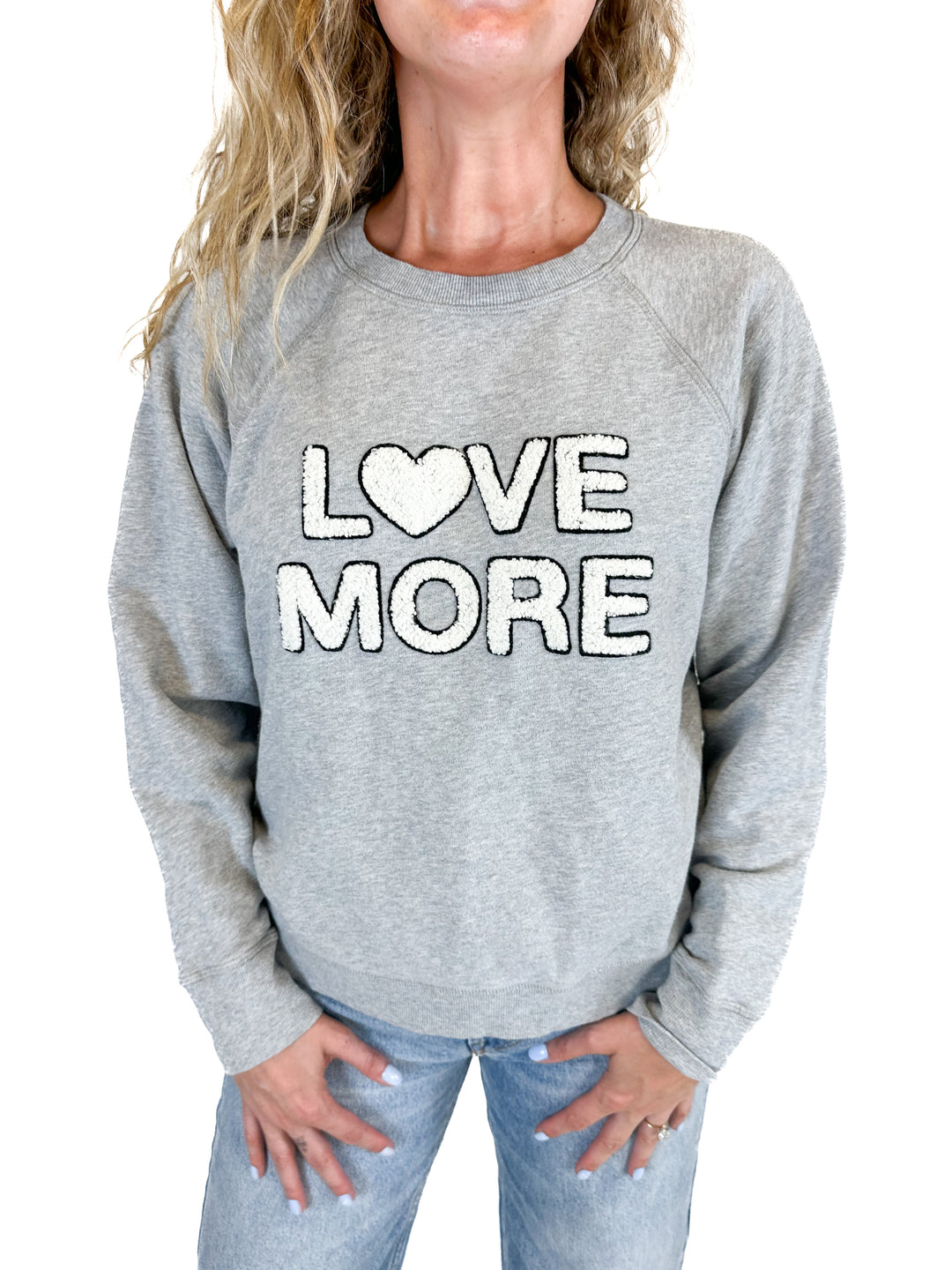 Spiritual Gangster Love More Bridget Raglan Pullover (M)