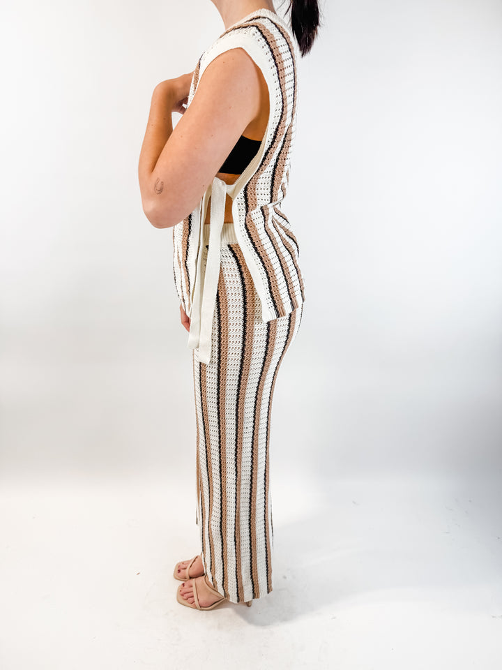 Vici neutral knit striped set NWT (retails for $118)