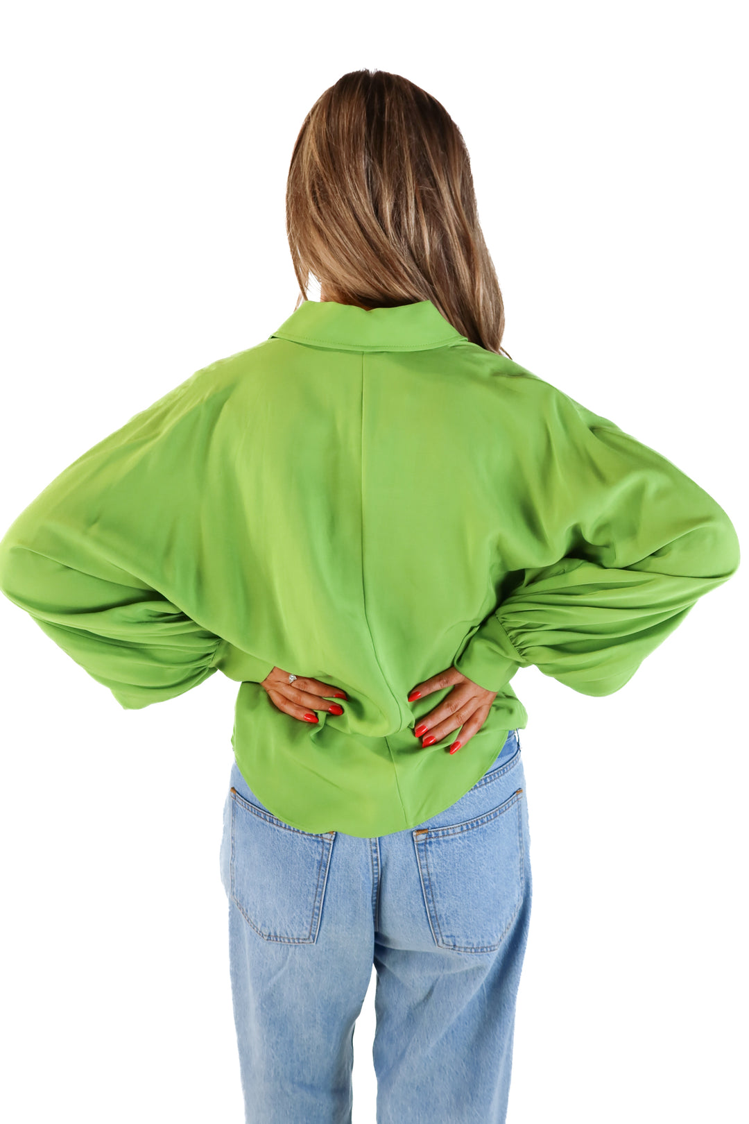 Zara Chartreuse Blouse NWT (S)