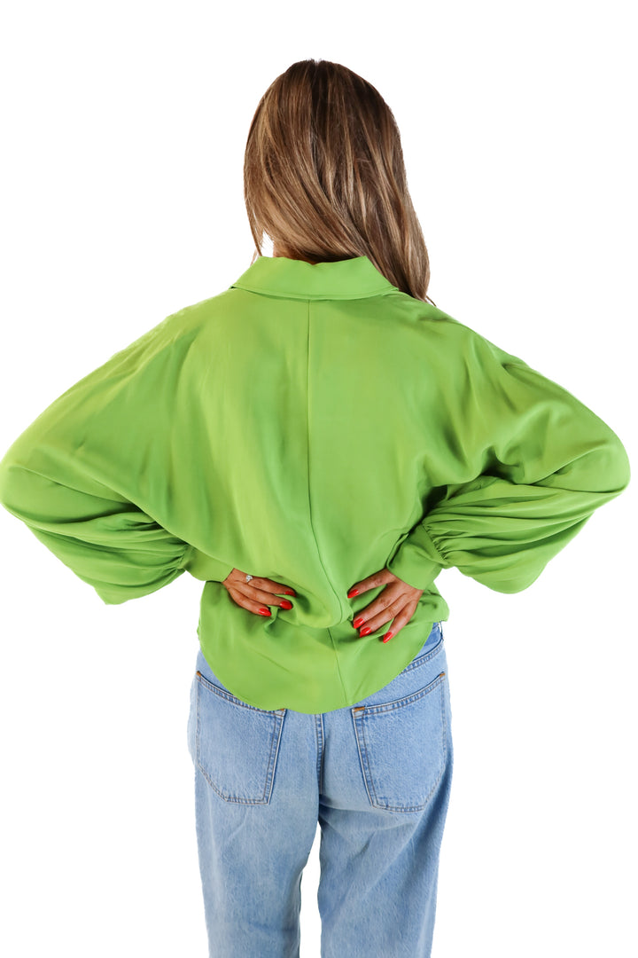 Zara Chartreuse Blouse NWT (S)