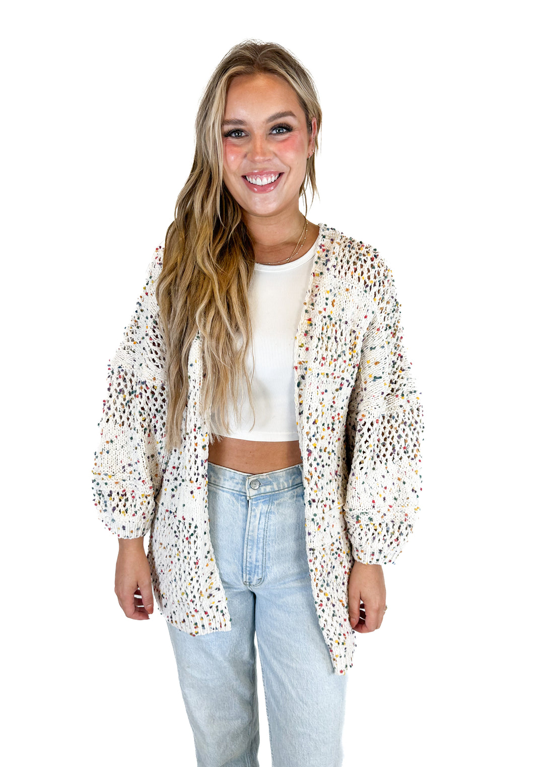 Amaryllis x Ashlee Nichols Knit Open Sweater Cardigan (S)