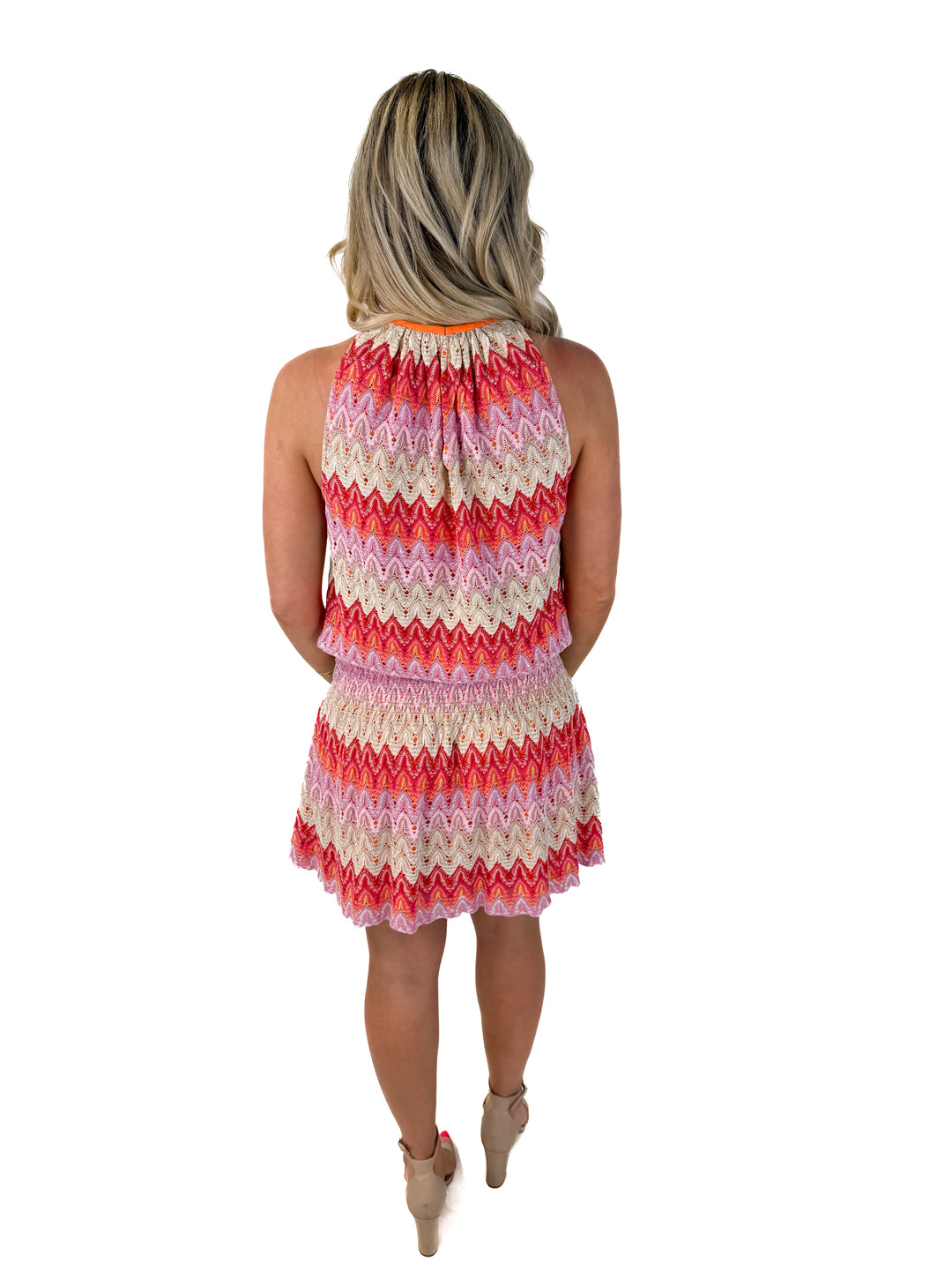 SOLD: ramy brook colorful knit metallic dress (m; retail $295)