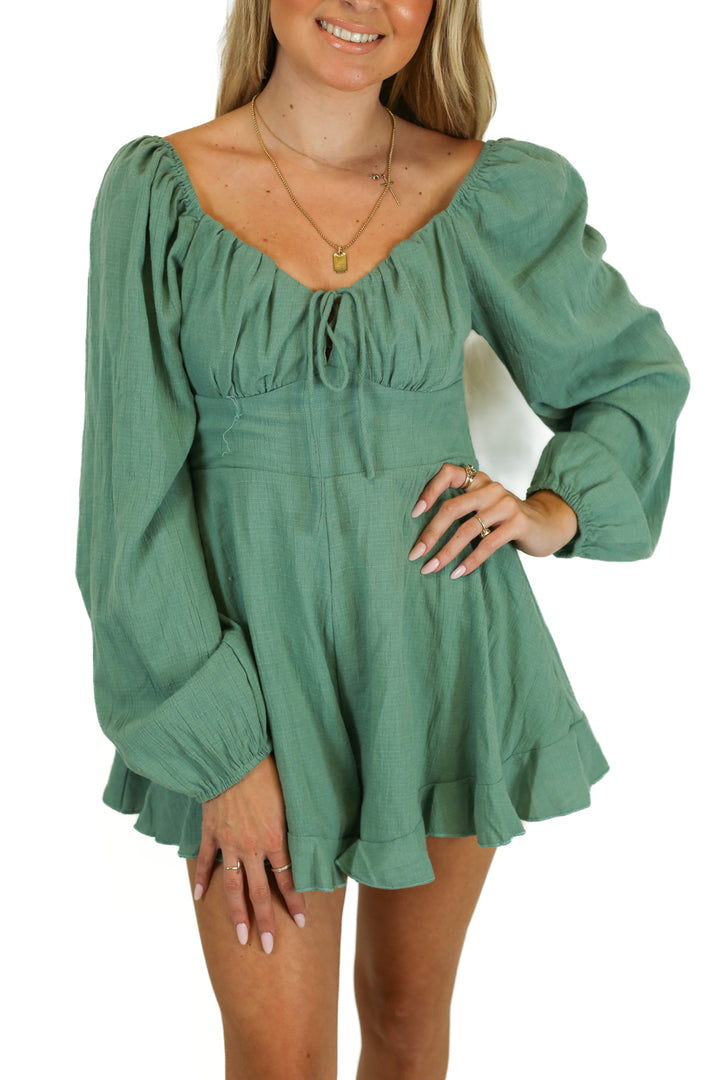 Petal + Pup Teal Romper (4)