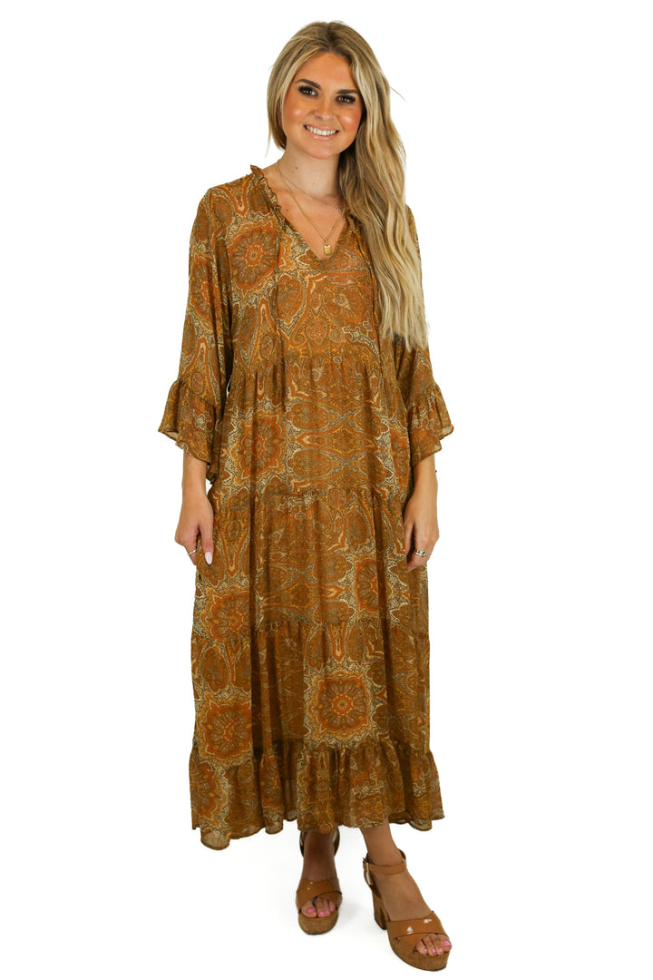 Show Me Your Mumu Paisley Printed Maxi Dress (XS)