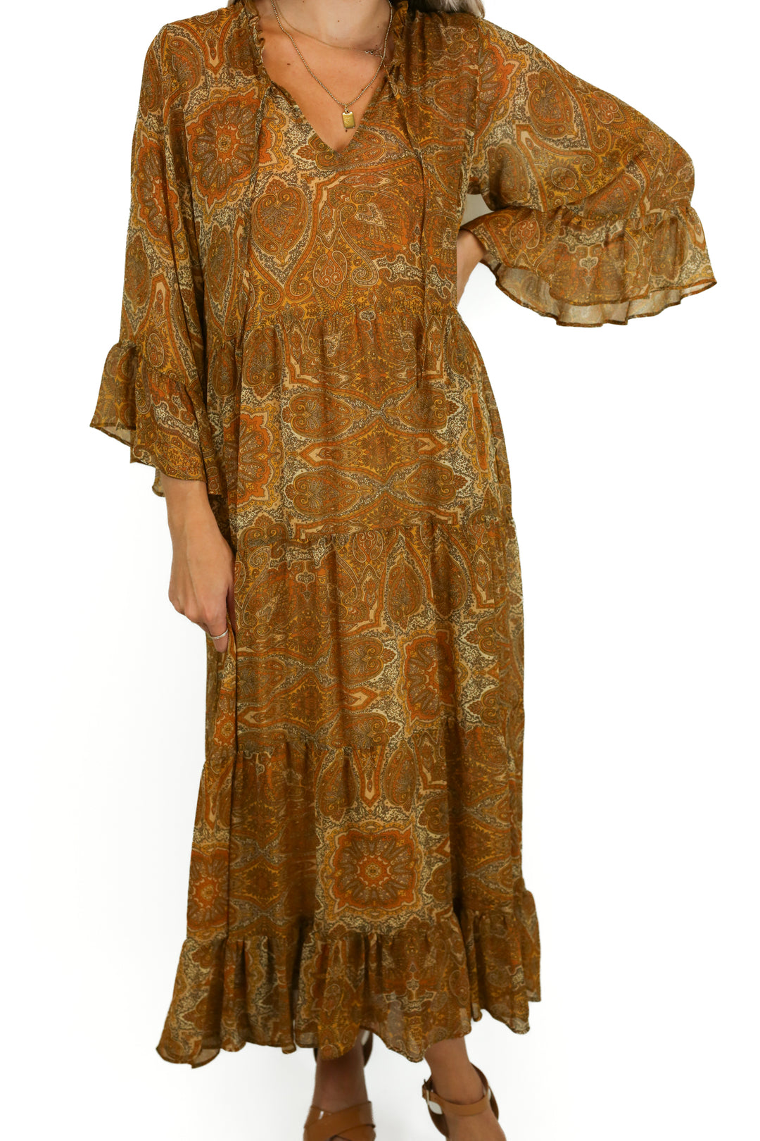 Show Me Your Mumu Paisley Printed Maxi Dress (XS)