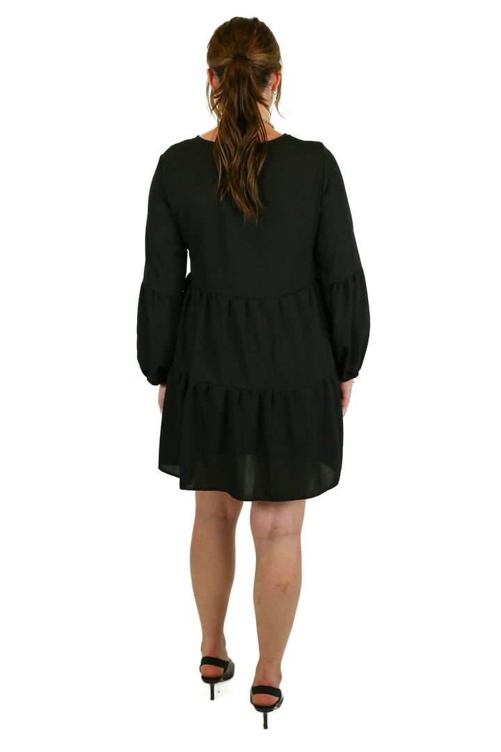 Kenoce V-Neck Mini Dress (S)