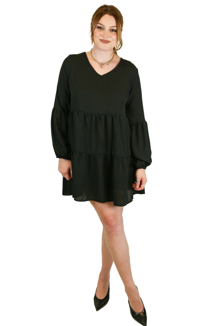 Kenoce V-Neck Mini Dress (S)