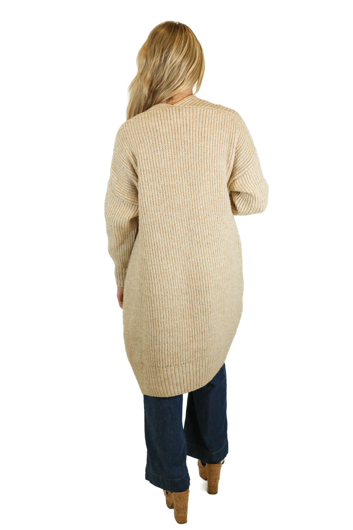 Topshop Oatmeal Duster Cardigan (XS)