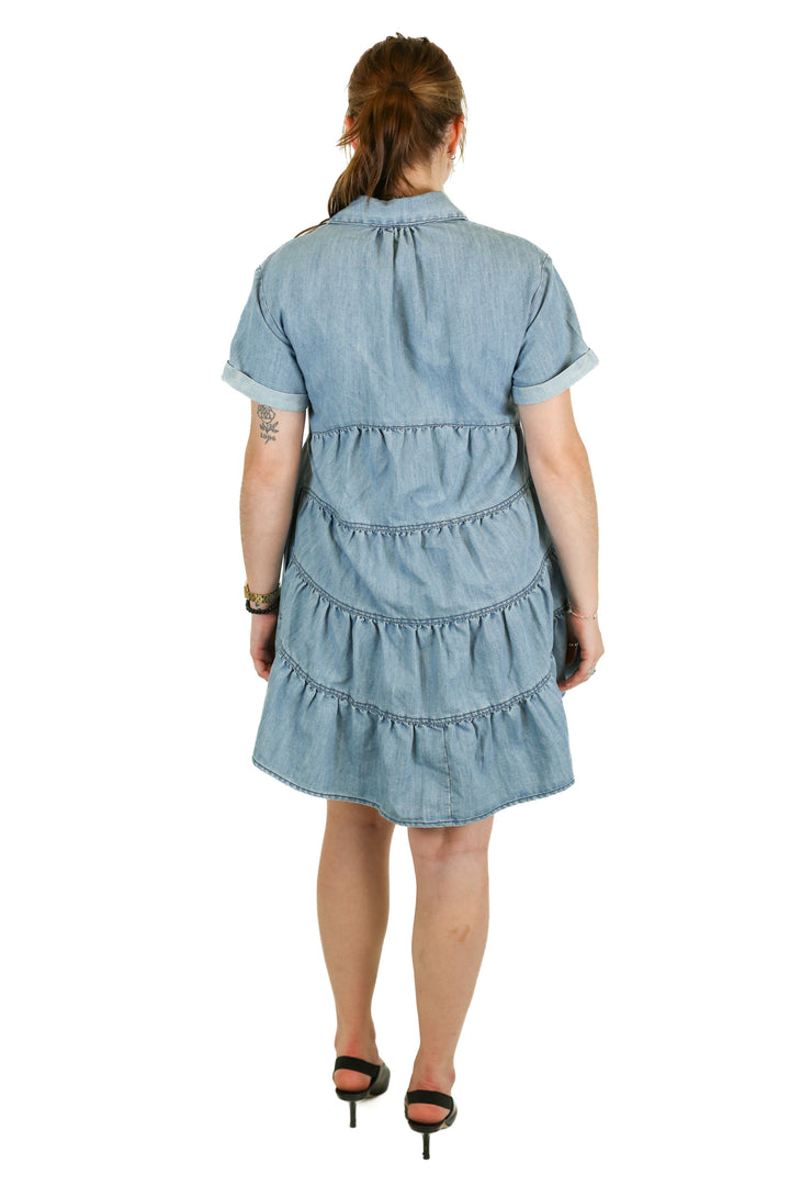 Miou Muse Denim Mini Dress (S)