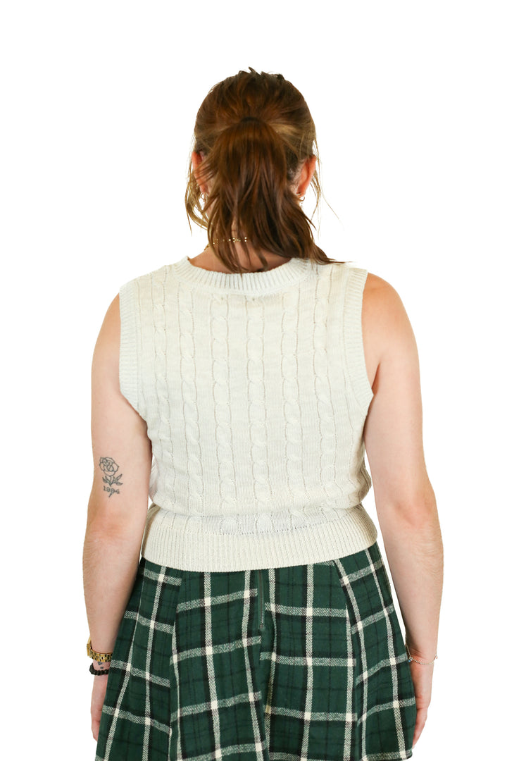 Wild Fable Sand Cable Knit Sweater Vest (XS)