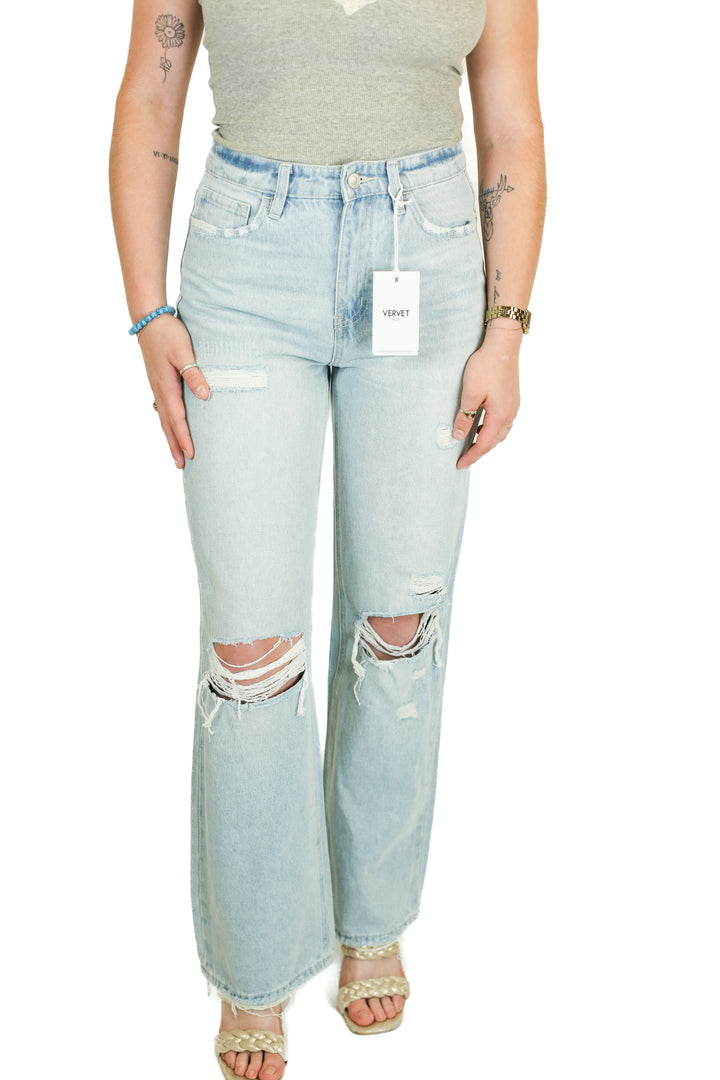 Vervet Light Wash 90s Vintage Flare Jeans NWT (27)