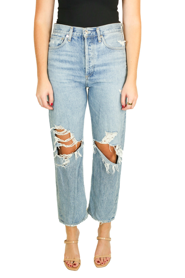 Agolde 90s Straight Leg Medium Wash Jeans (27)