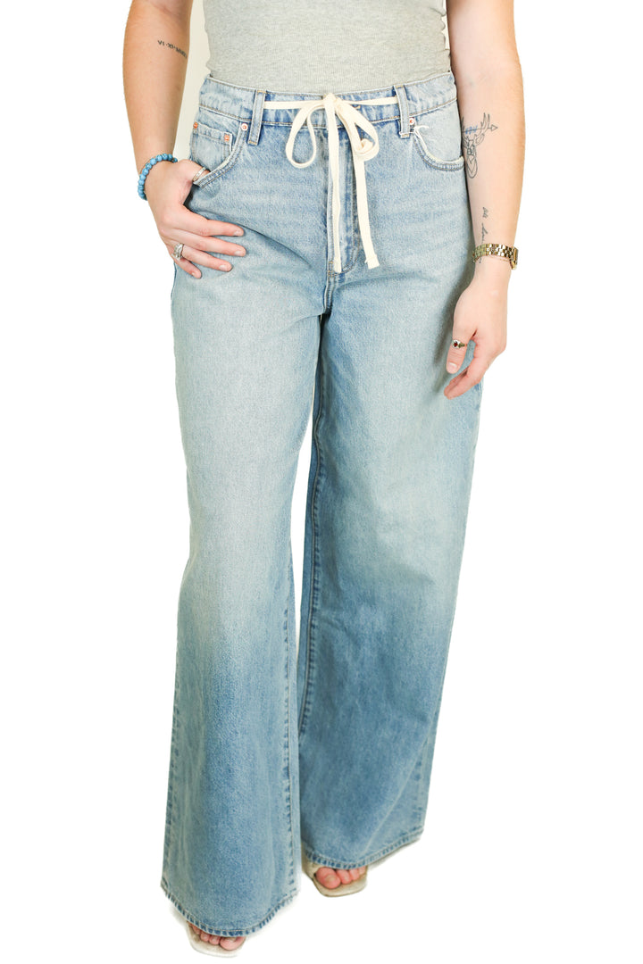 Grlfrnd Drawstring Baggy Wide Leg Jeans (27)