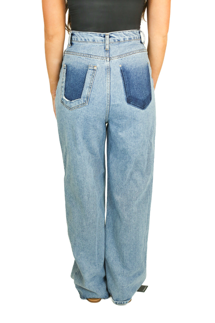 Storets Medium Wash Wide Leg Jeans NWT (M/L)