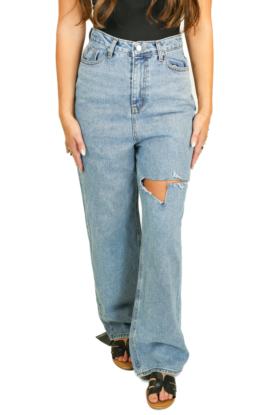 Storets Medium Wash Wide Leg Jeans NWT (M/L)