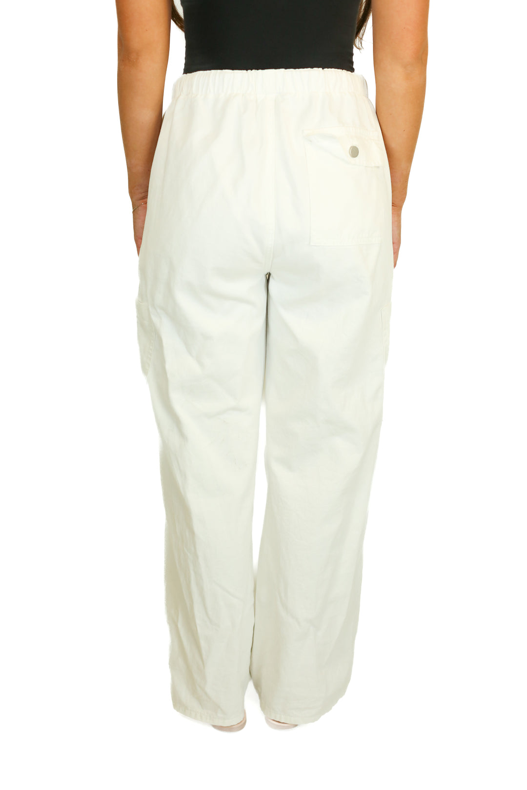 Cider White Wide Leg Cargo Pants NWT (L)