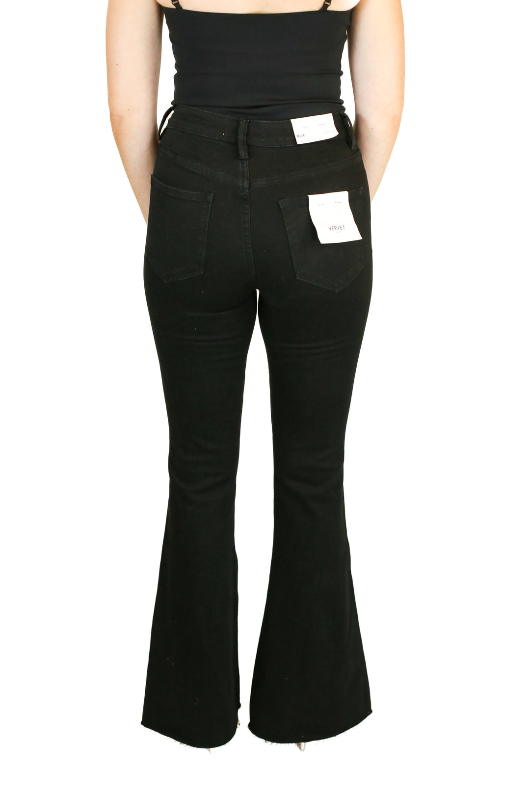 Vervet Black Button-Fly High Rise Flare Jeans NWT (28)