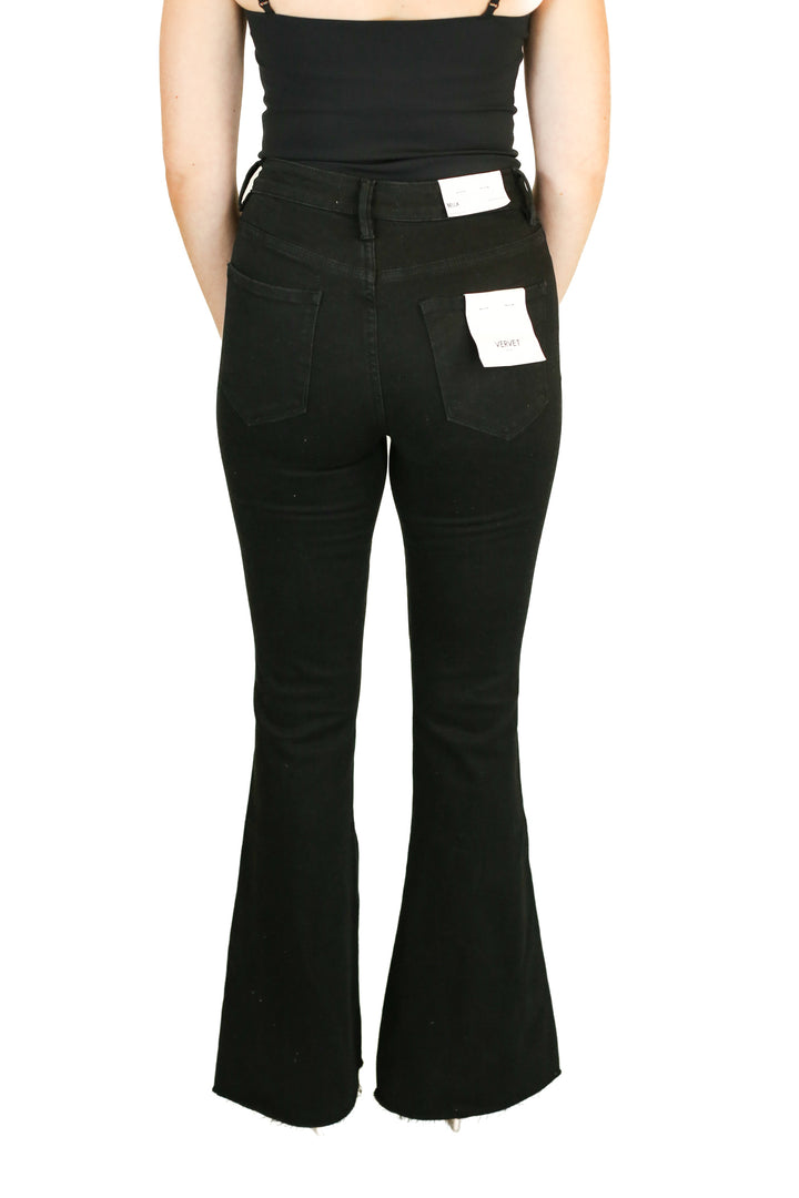 Vervet Black Button-Fly High Rise Flare Jeans NWT (28)