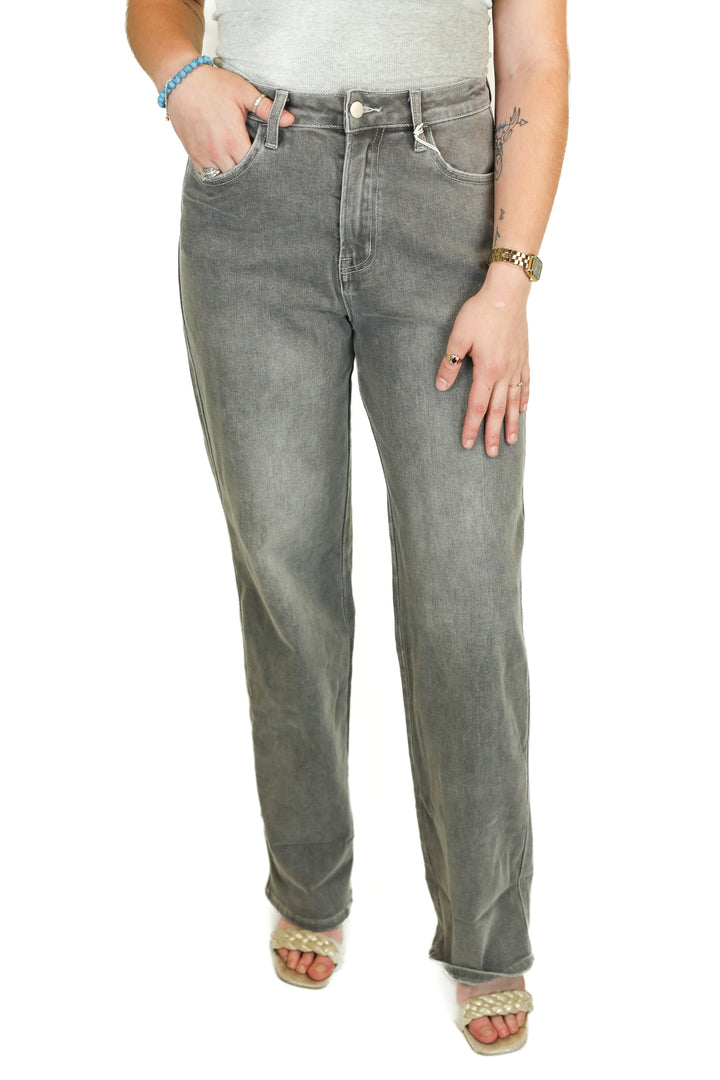 Vici Gray Wide Leg Jeans NWT (27)