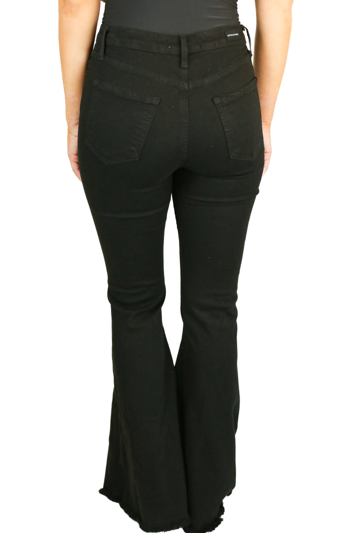 Just Black Denim Black Flare Stretch Jeans (28)