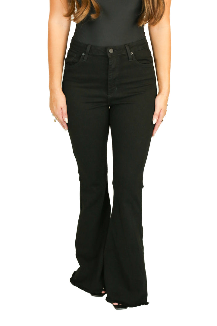 Just Black Denim Black Flare Stretch Jeans (28)
