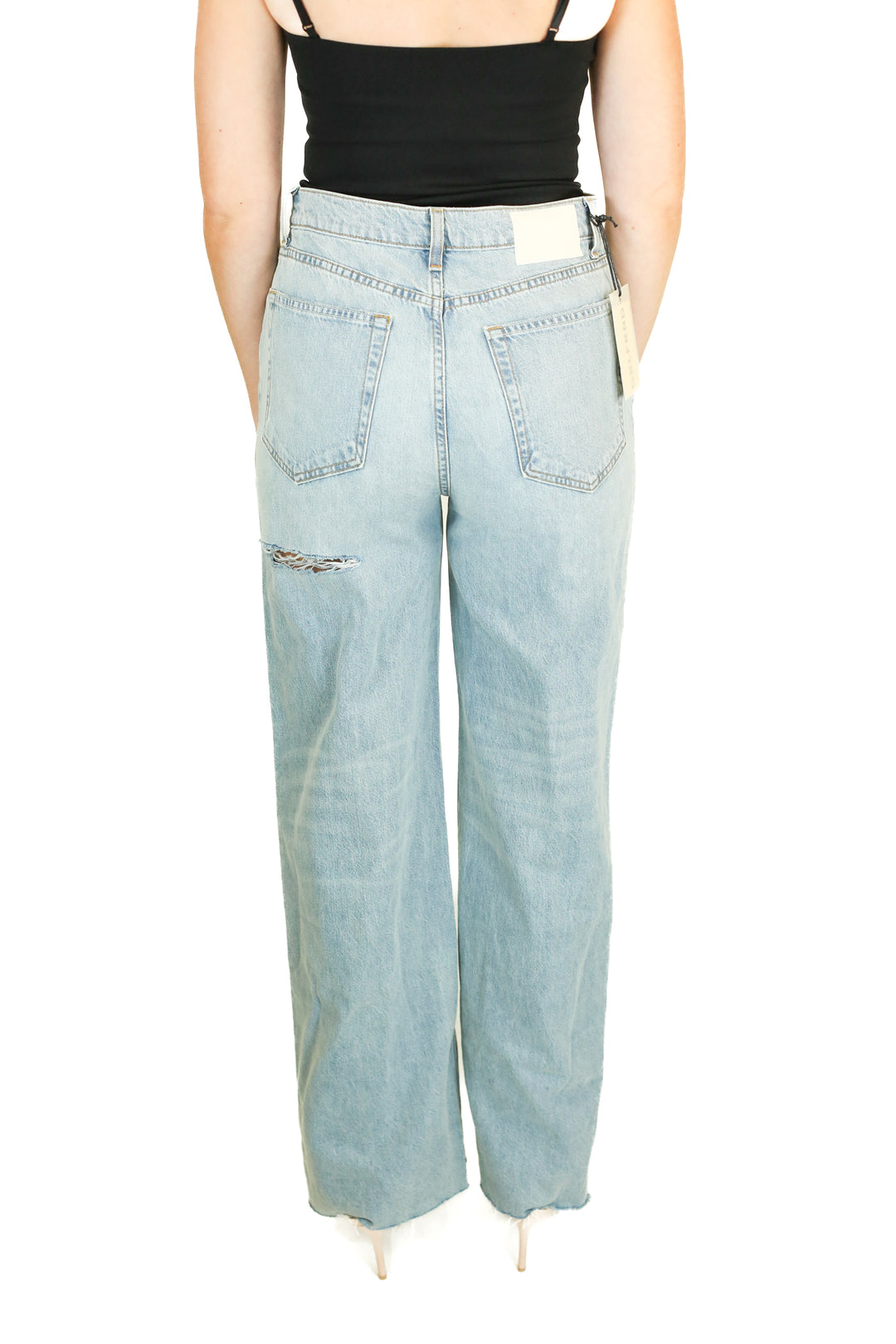 Grlfrnd High Rise Loose Straight Jeans NWT (29)