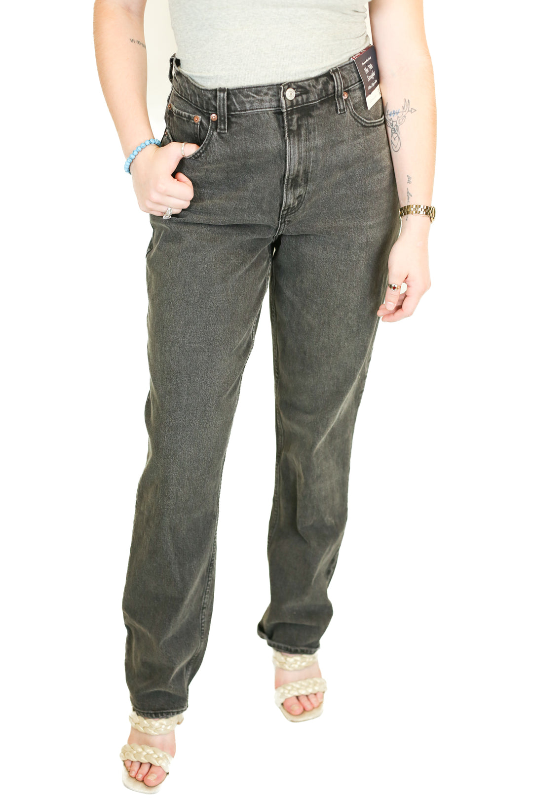 Abercrombie Black Straight Ultra High Rise Jeans NWT (29/8L)