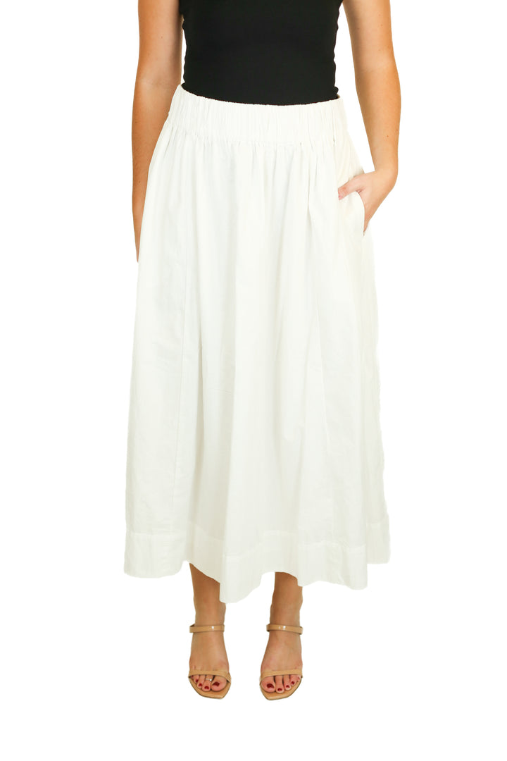 Abercrombie White Tiered Maxi Skirt NWT (M; Retail $80)