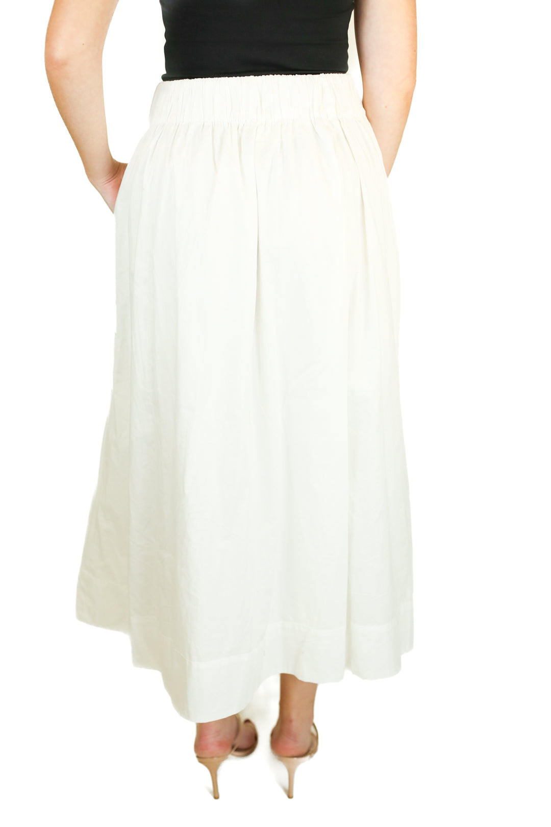 Abercrombie White Tiered Maxi Skirt NWT (M; Retail $80)